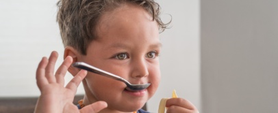 Kid eating