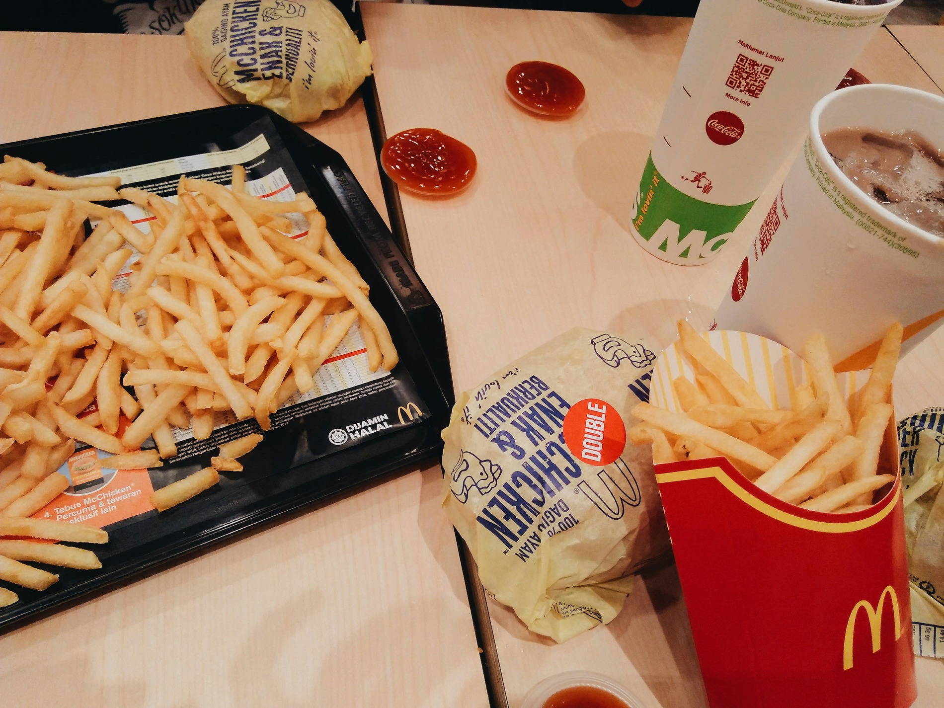 Burger and fries