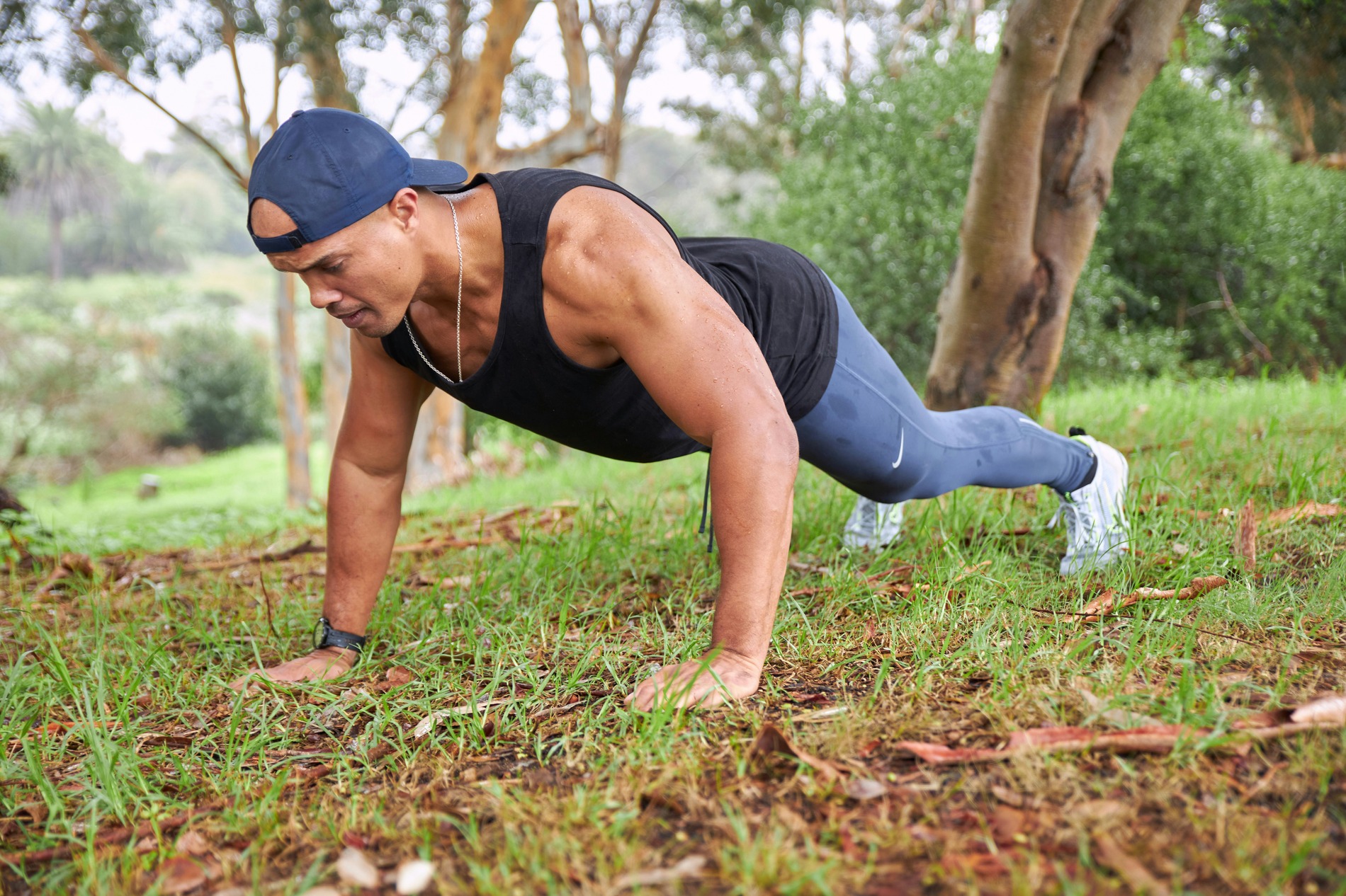 a man doing pushups