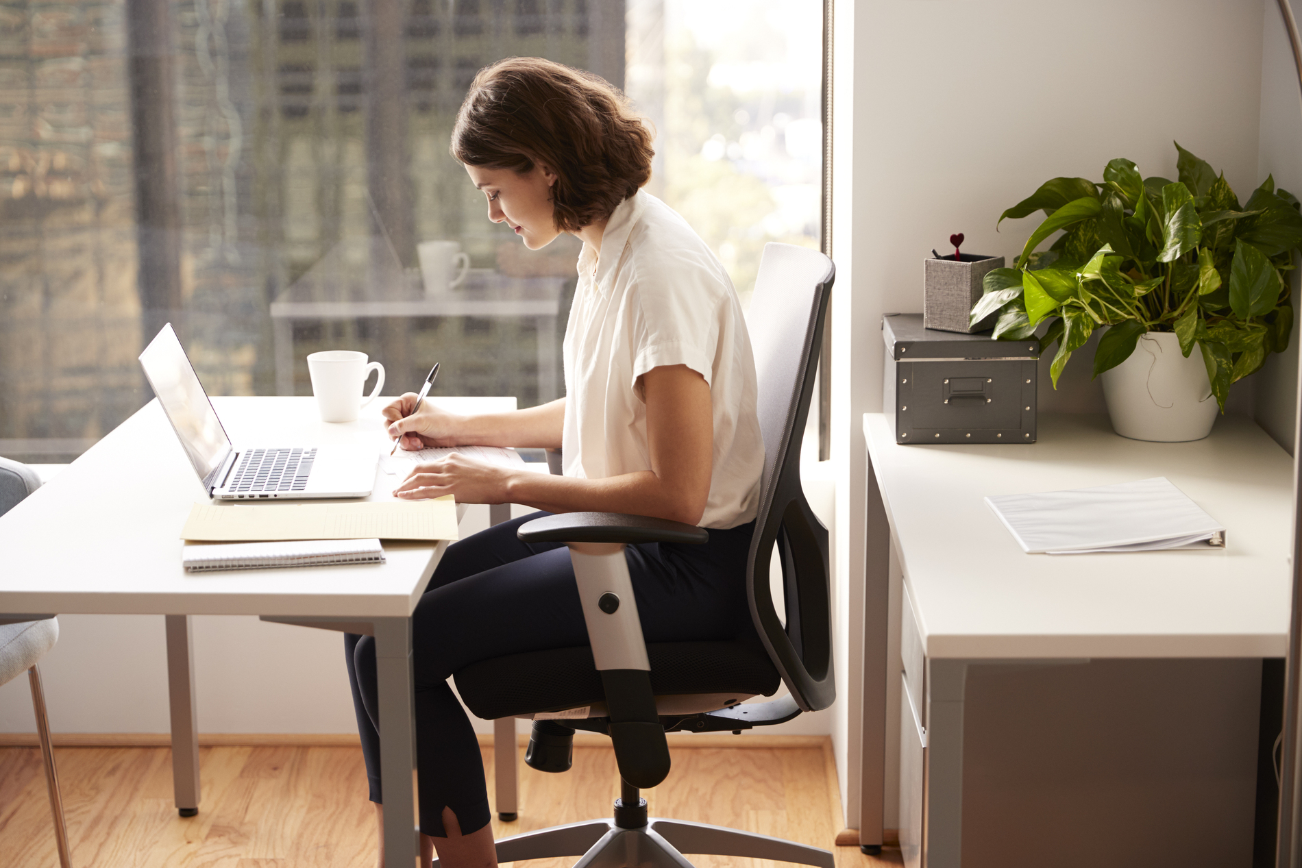 woman sitting on a chair