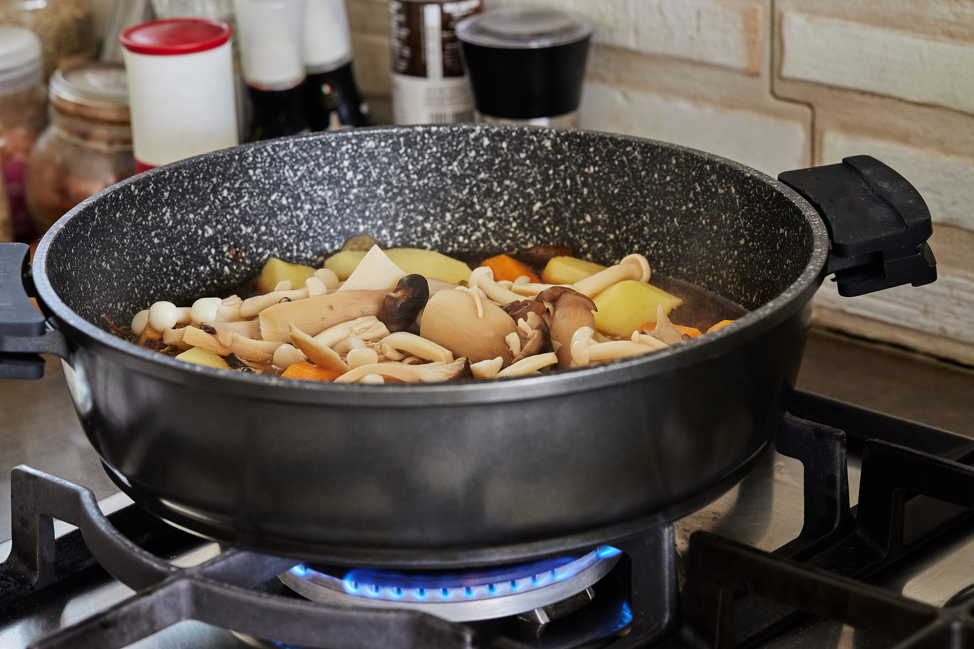 cooking in a pan
