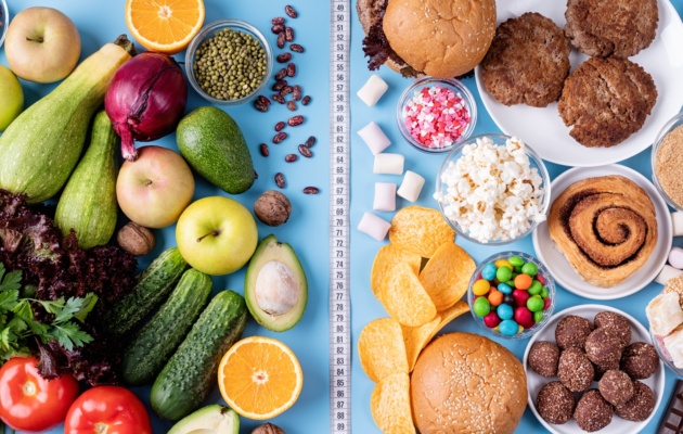 healthy and unhealthy foods