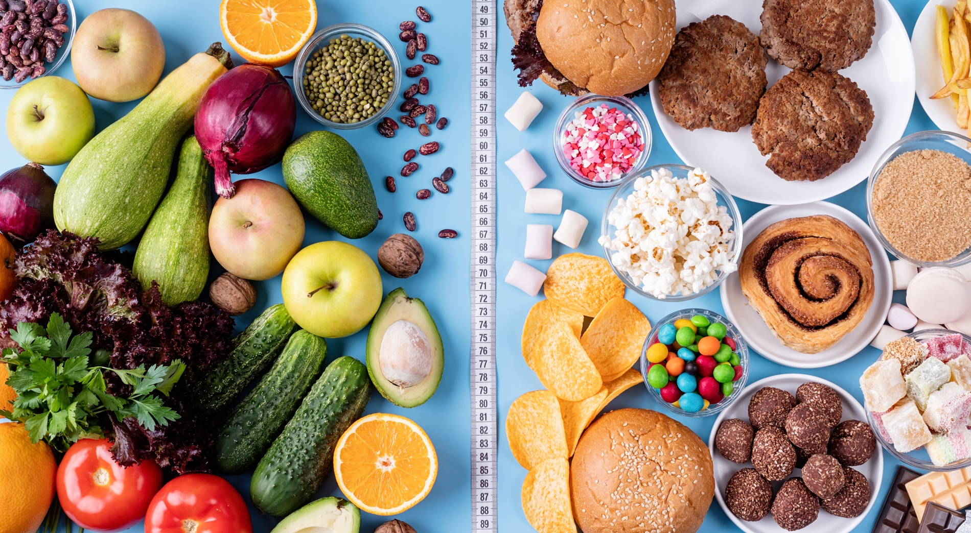 healthy and unhealthy foods