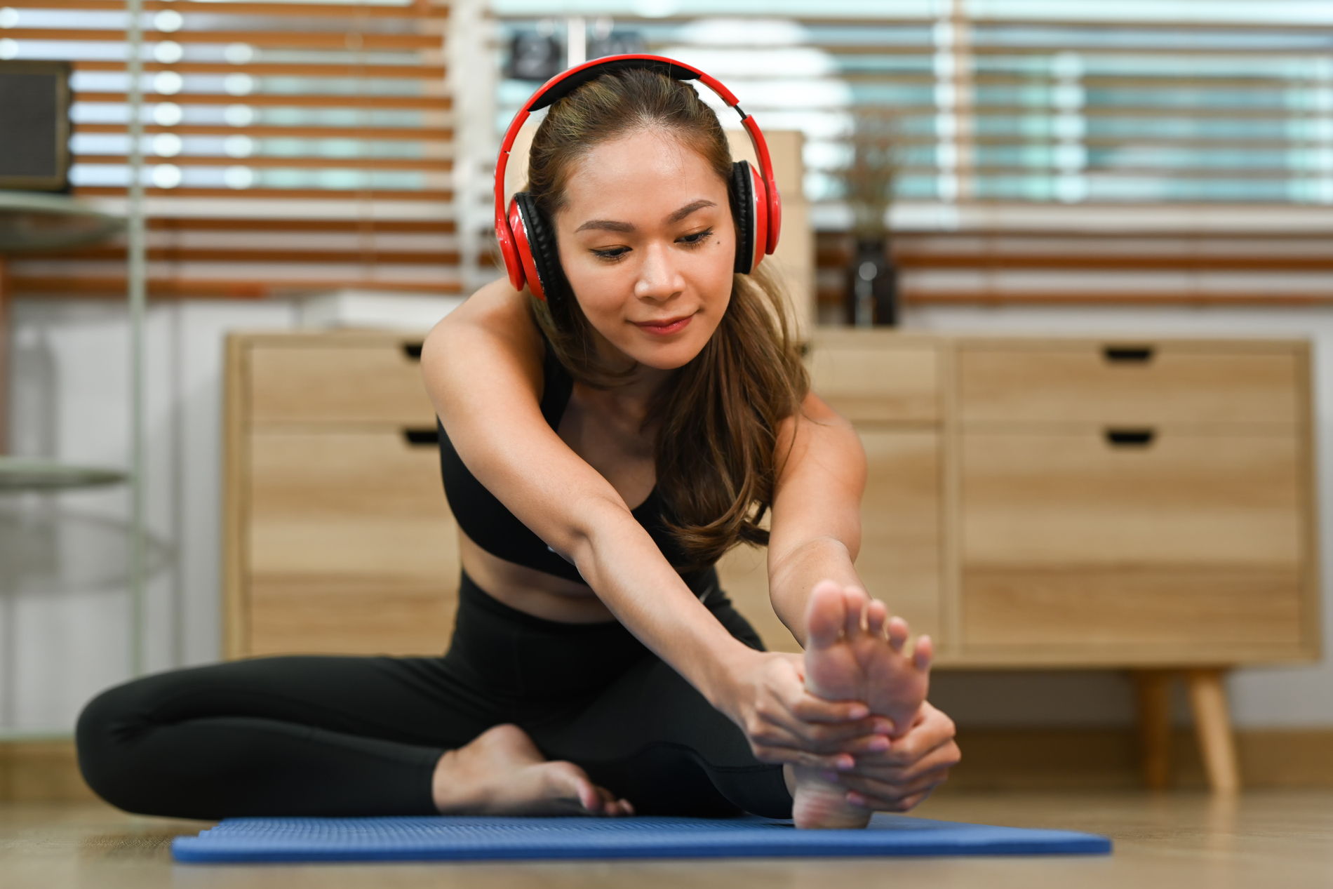 woman doing yoga