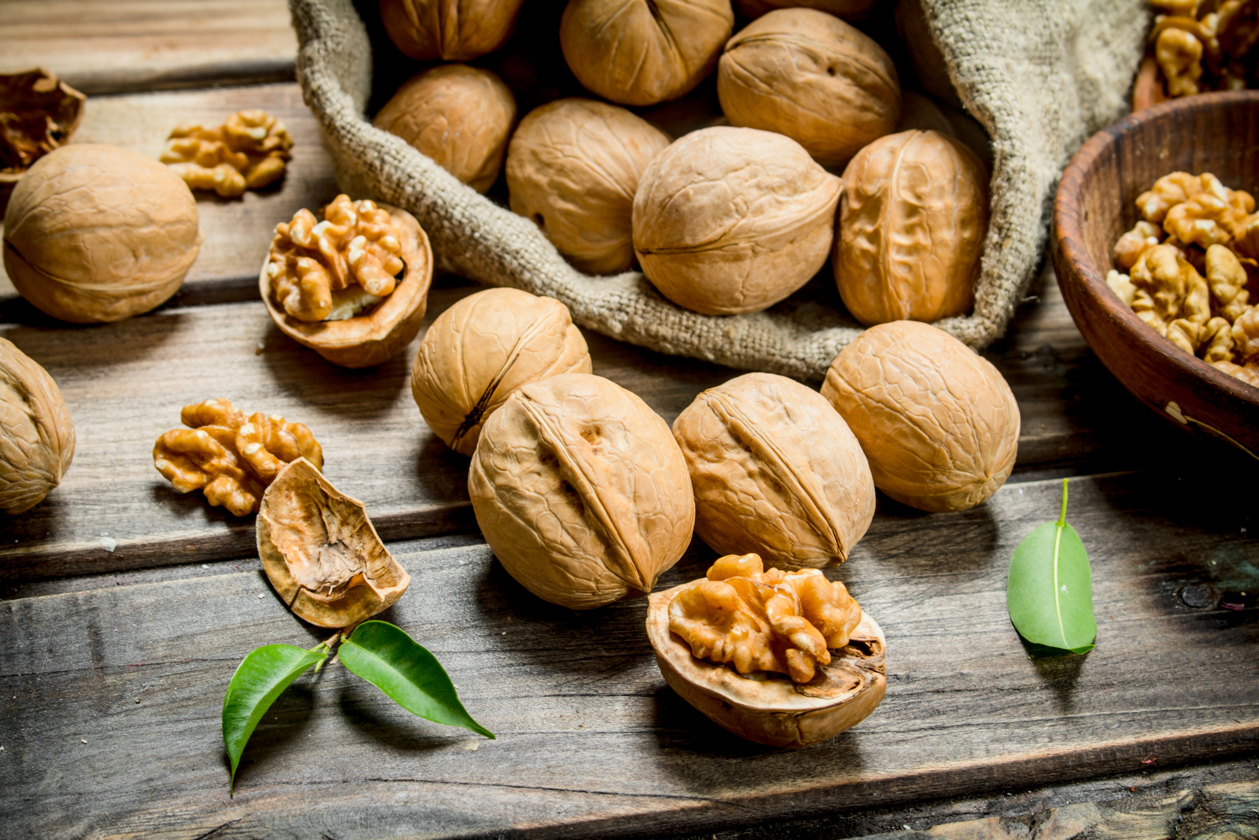 Walnuts in a bag