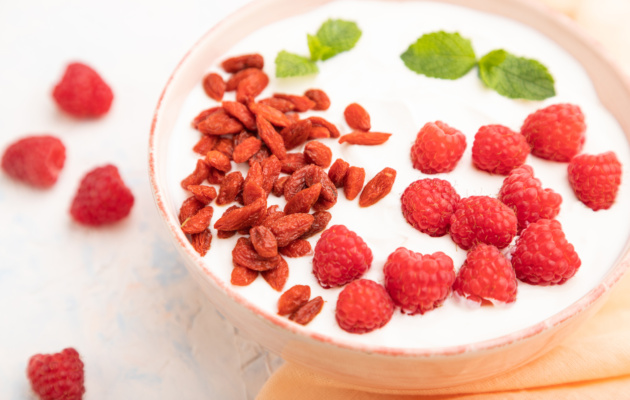 bowl of yogurt