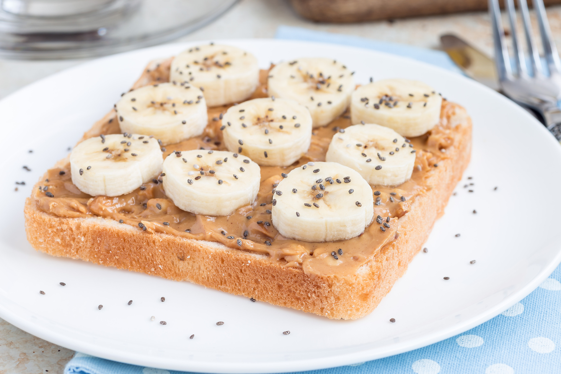 Banana and Peanut Butter on Toast