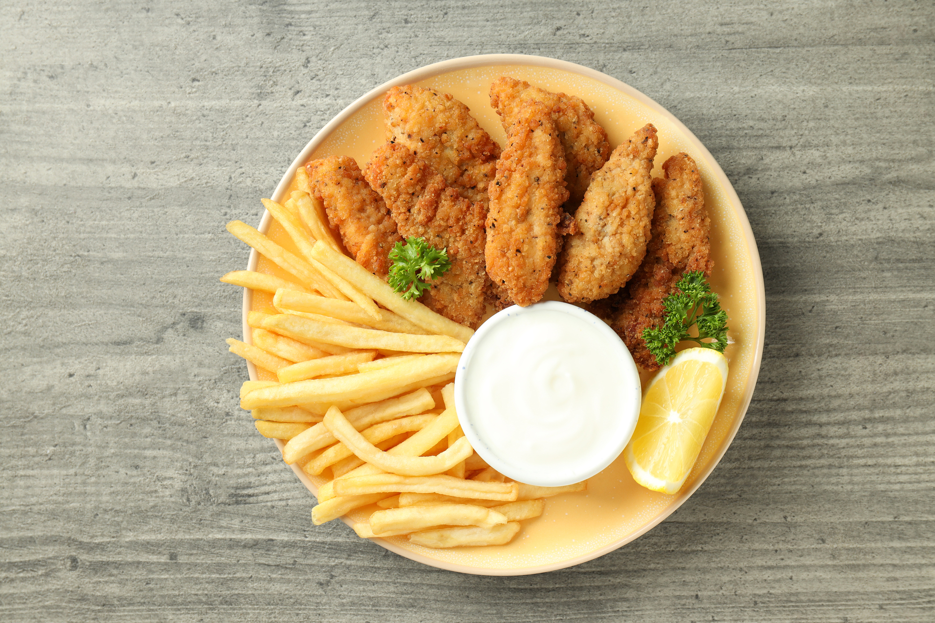 chicken and chips