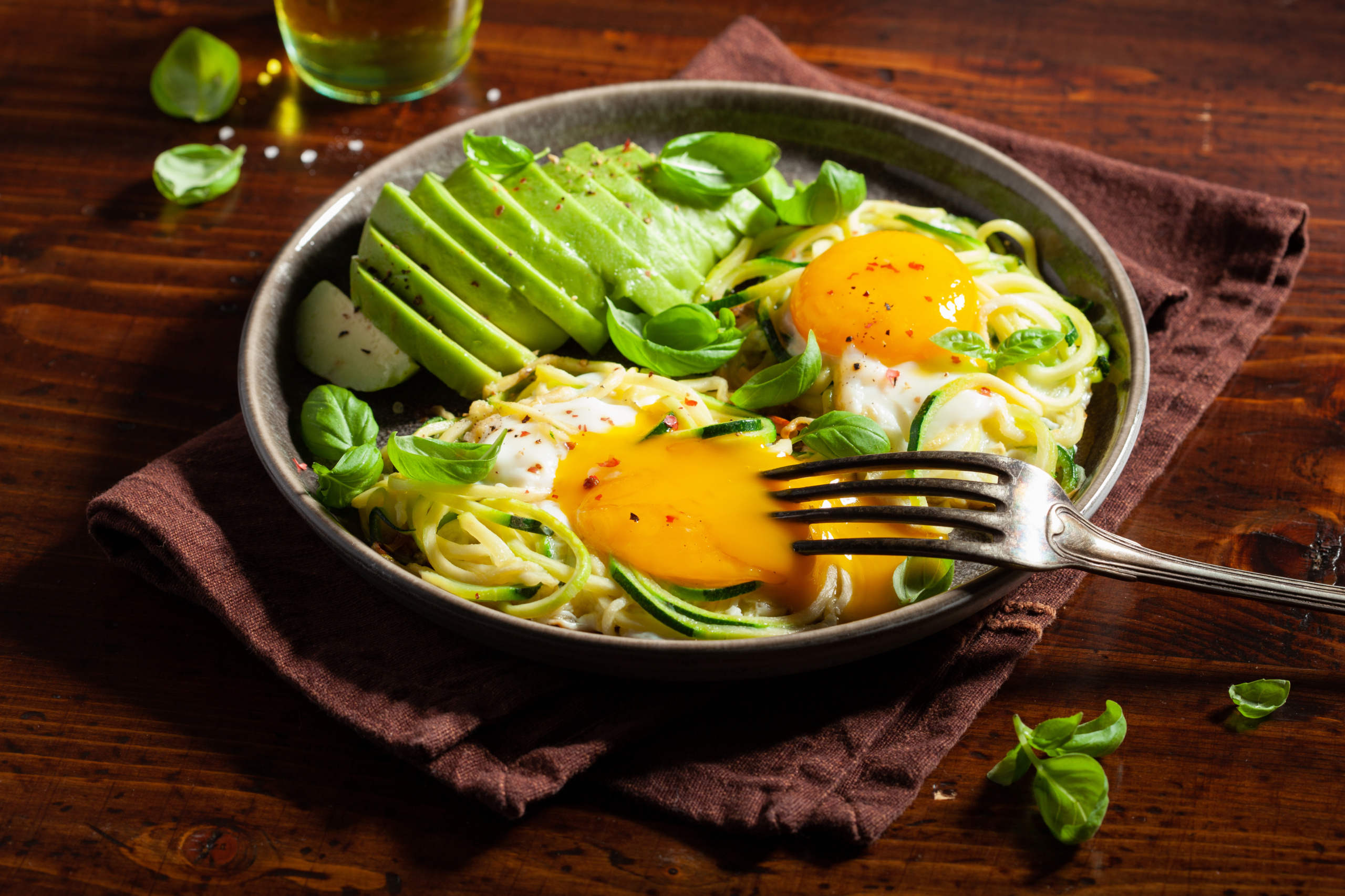 Cheesy Egg & Avocado Skillet