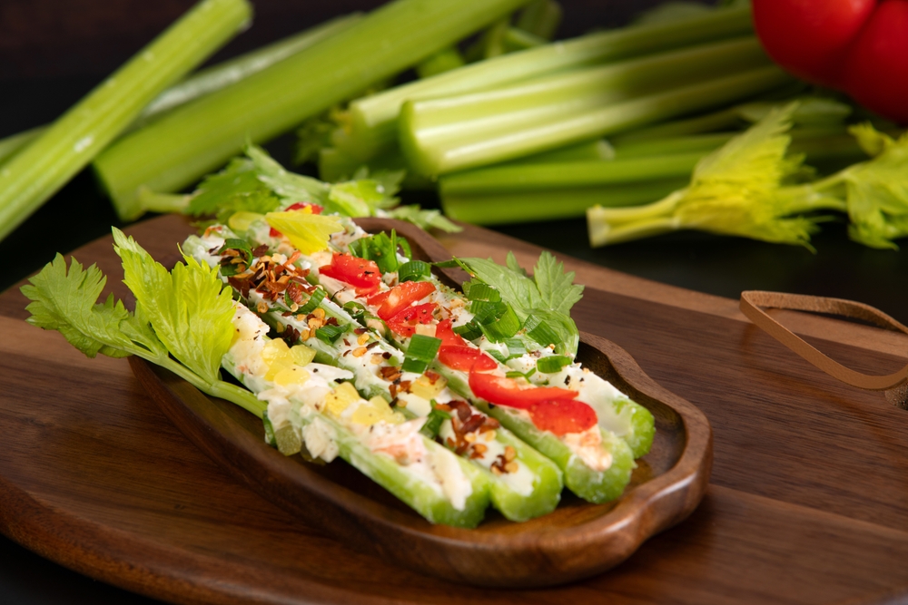 celery Sticks with Light Cream Cheese