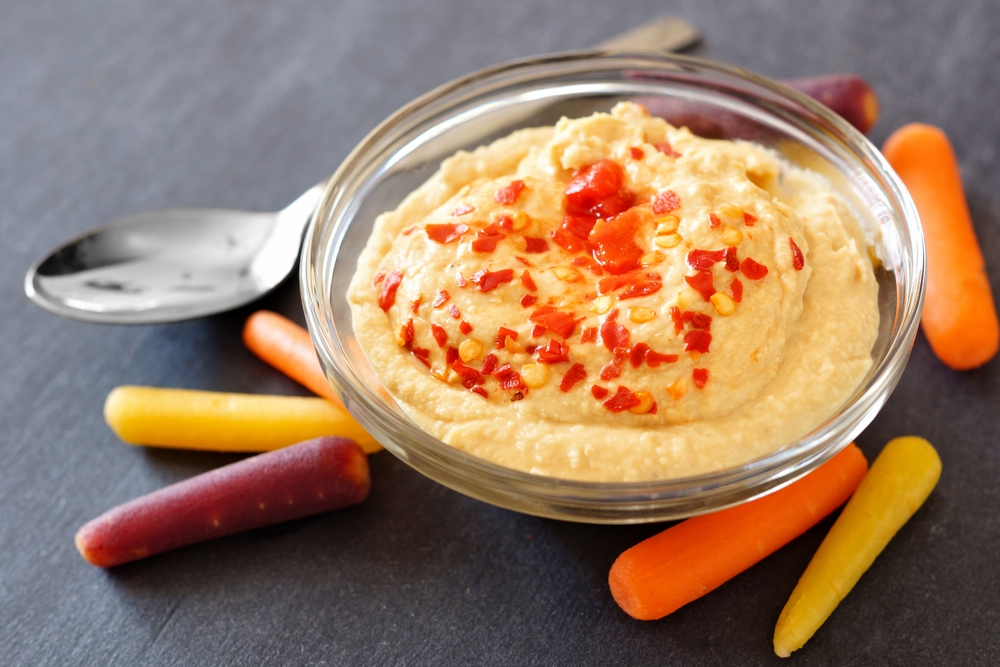 Baby Carrots and Hummus