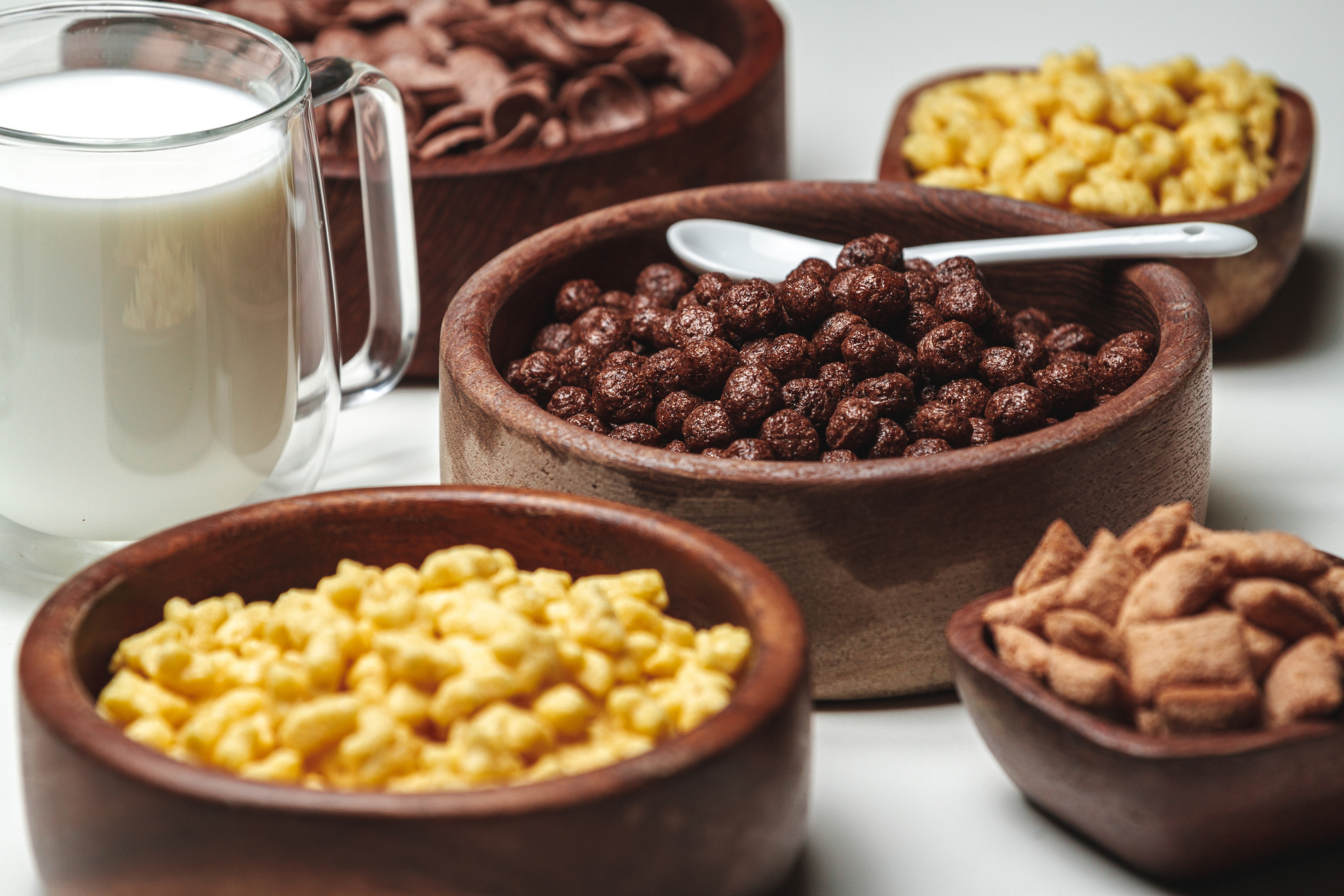Assorted breakfast cereals
