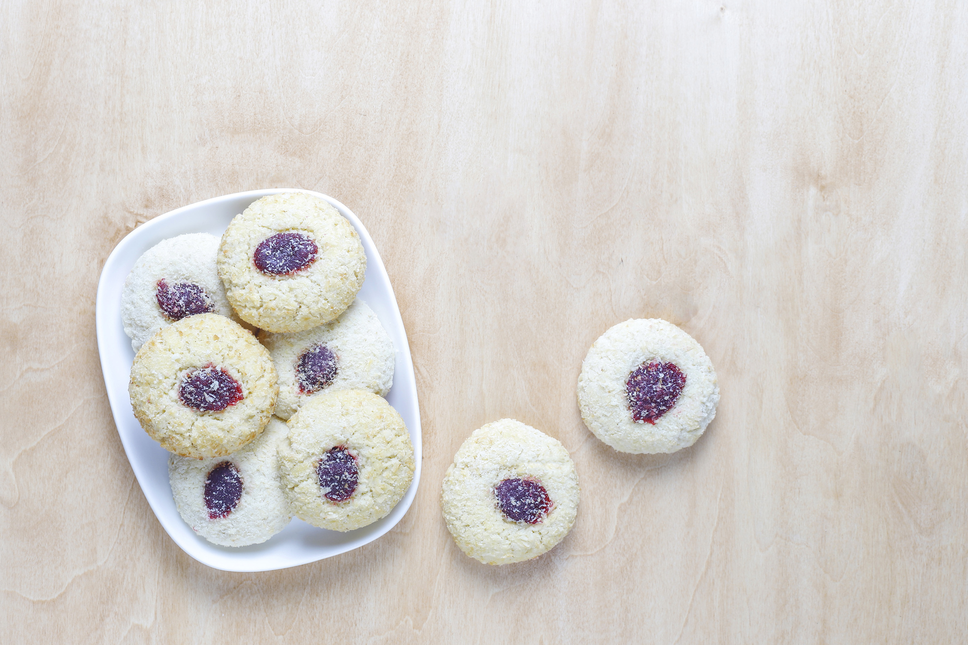 Chia Jam Thumbprint Cookies
