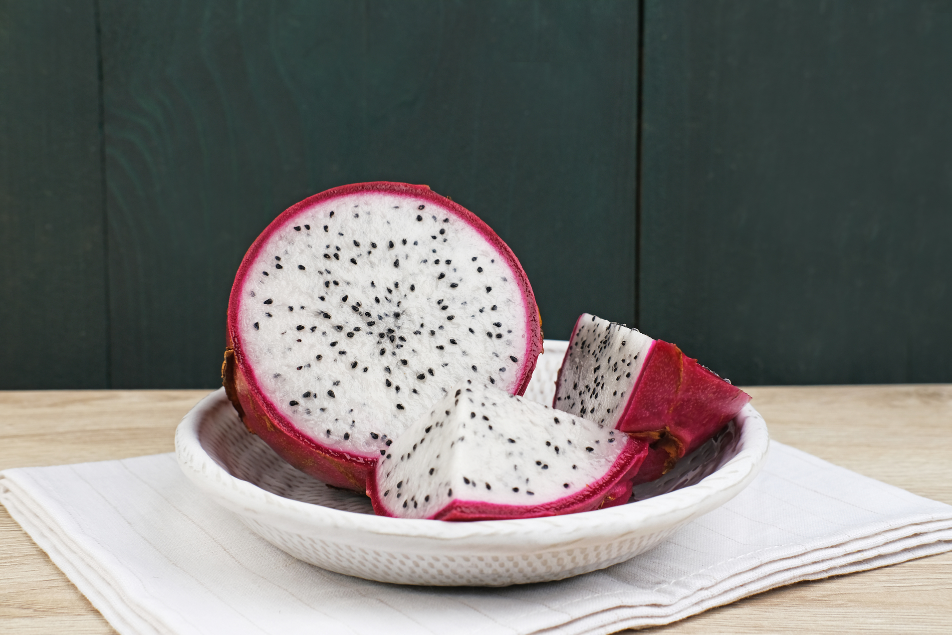 Fresh white dragon fruit