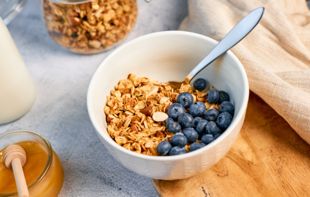 granola in a bowl