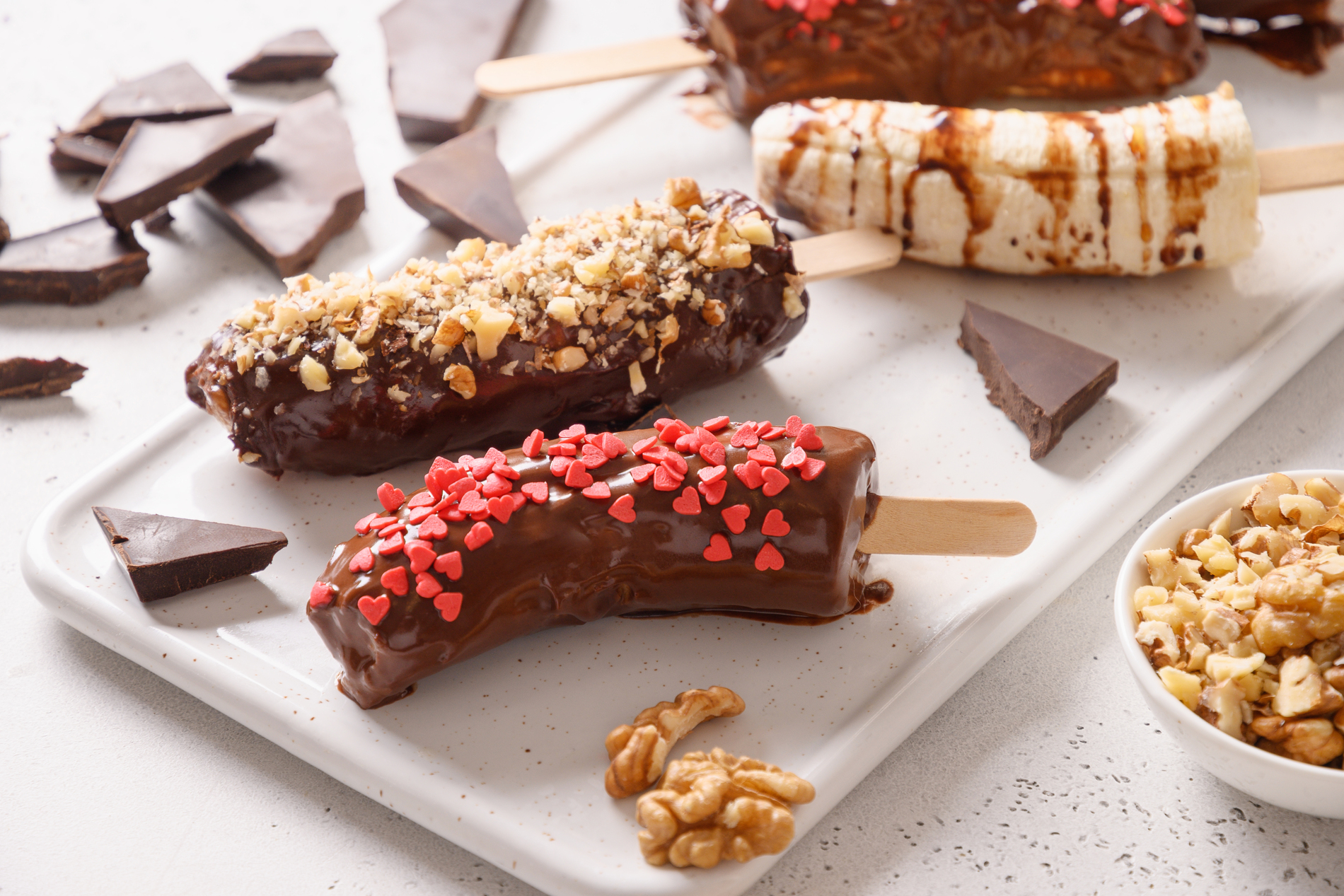 Chocolate Dipped Frozen Bananas