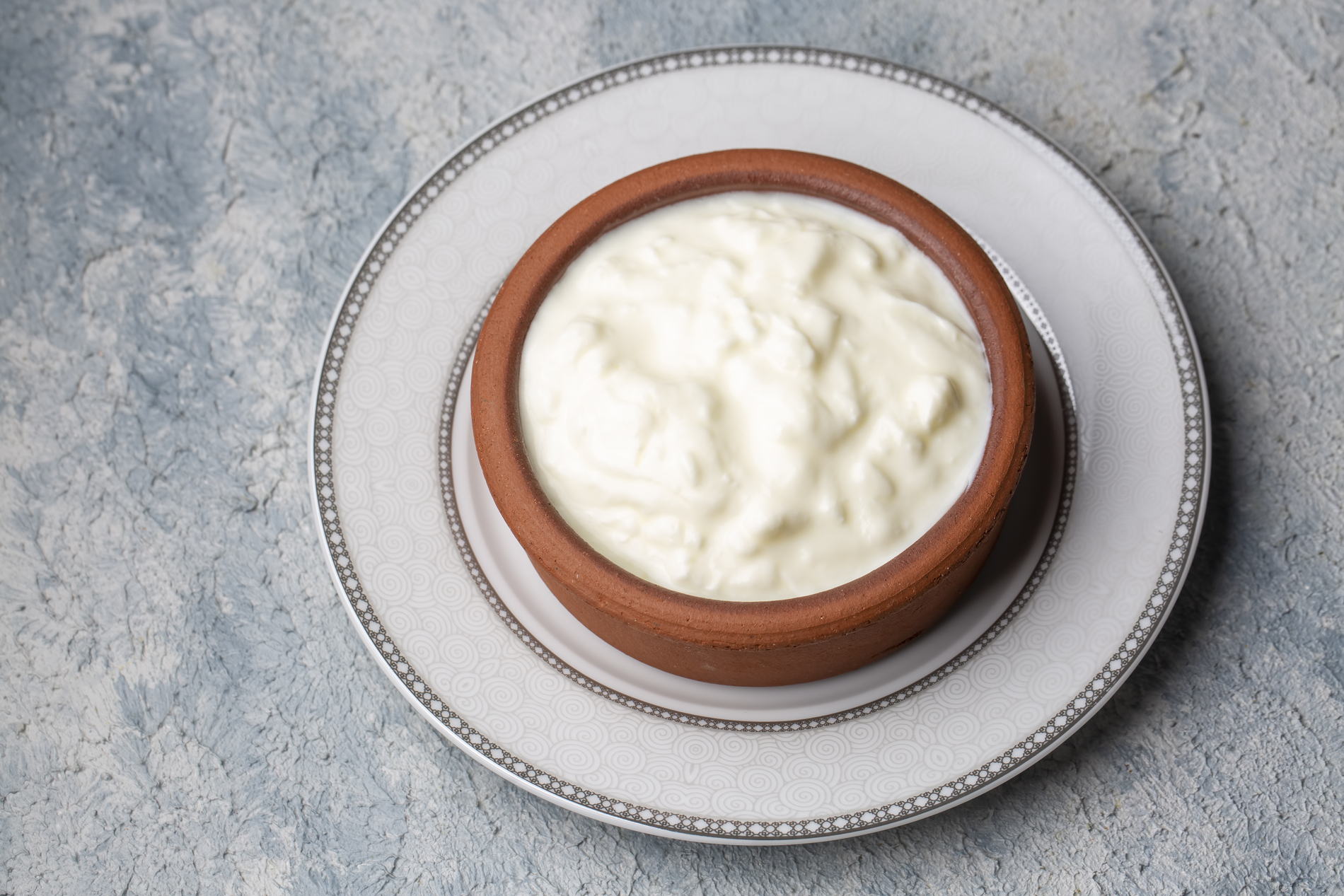 Homemade Greek yogurt in a bowl