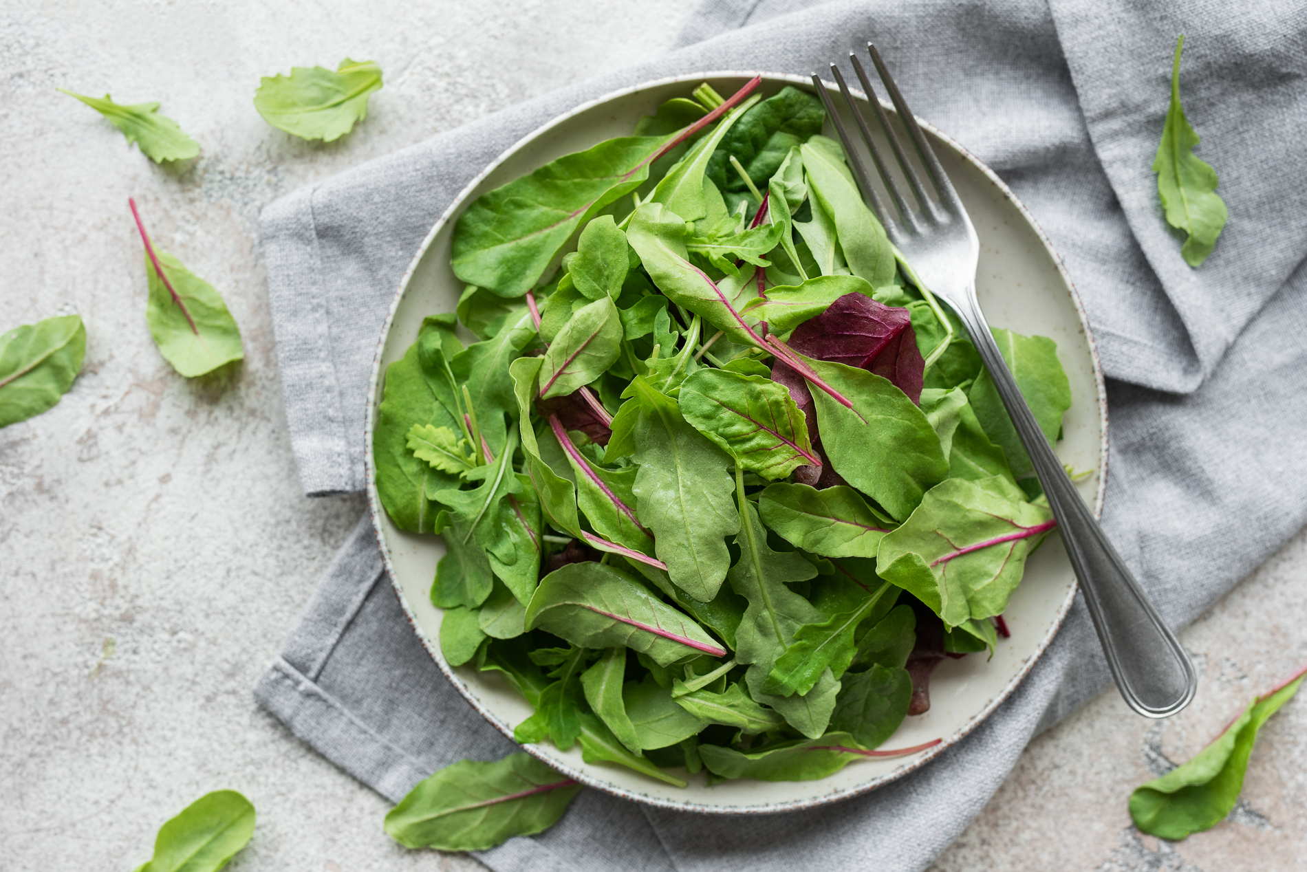 Fresh spinach leaves