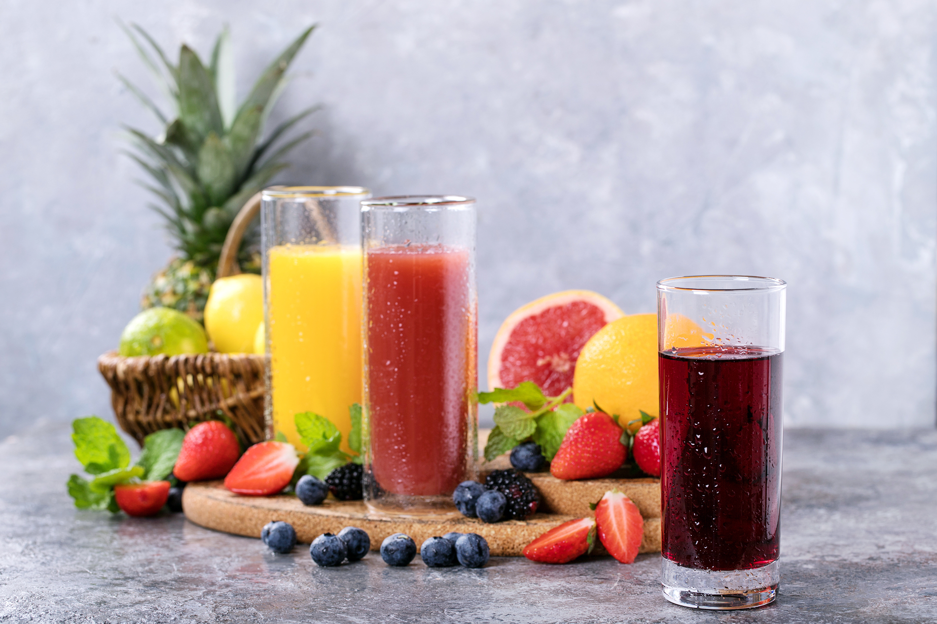Assorted fruit juices