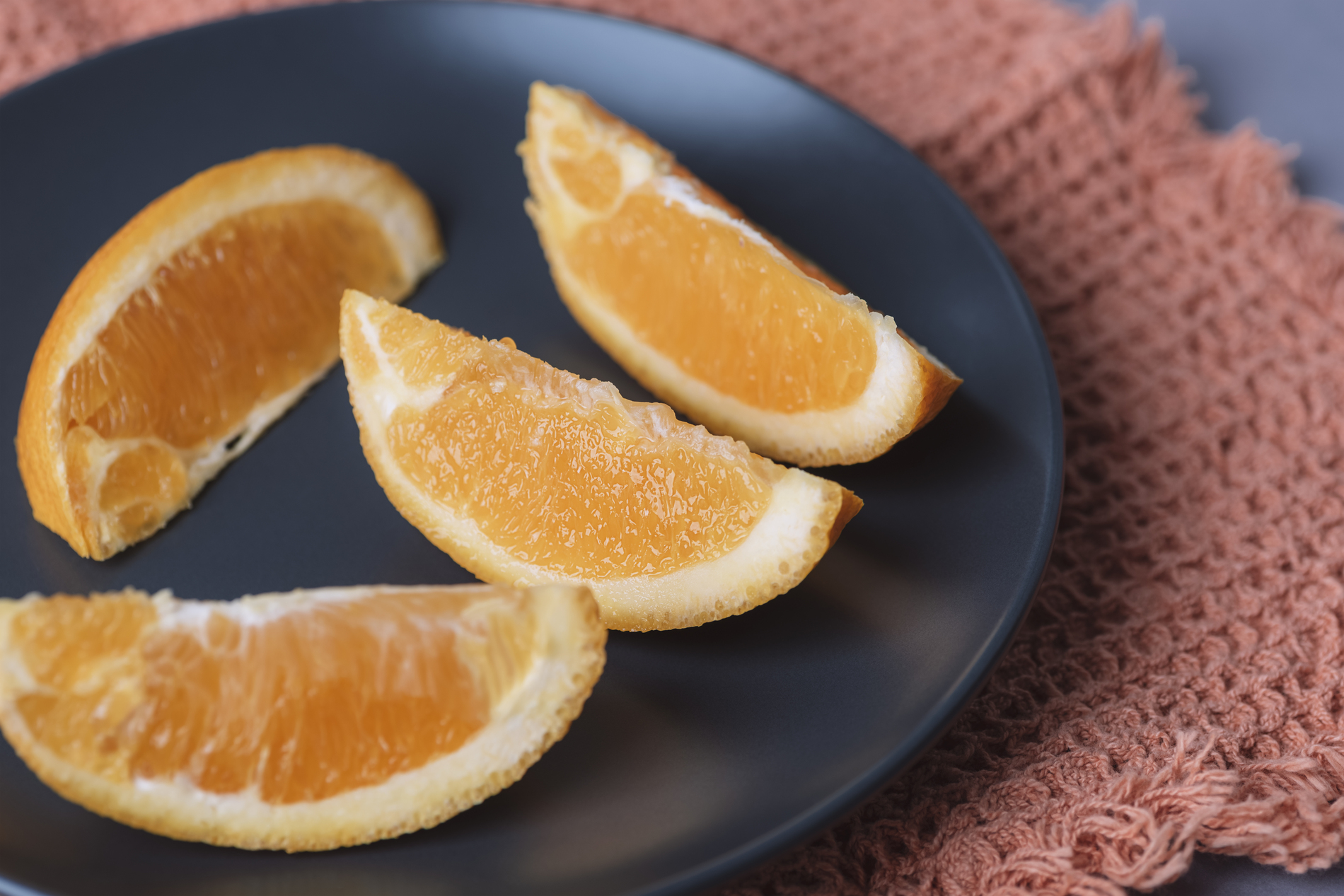 Fresh orange slices