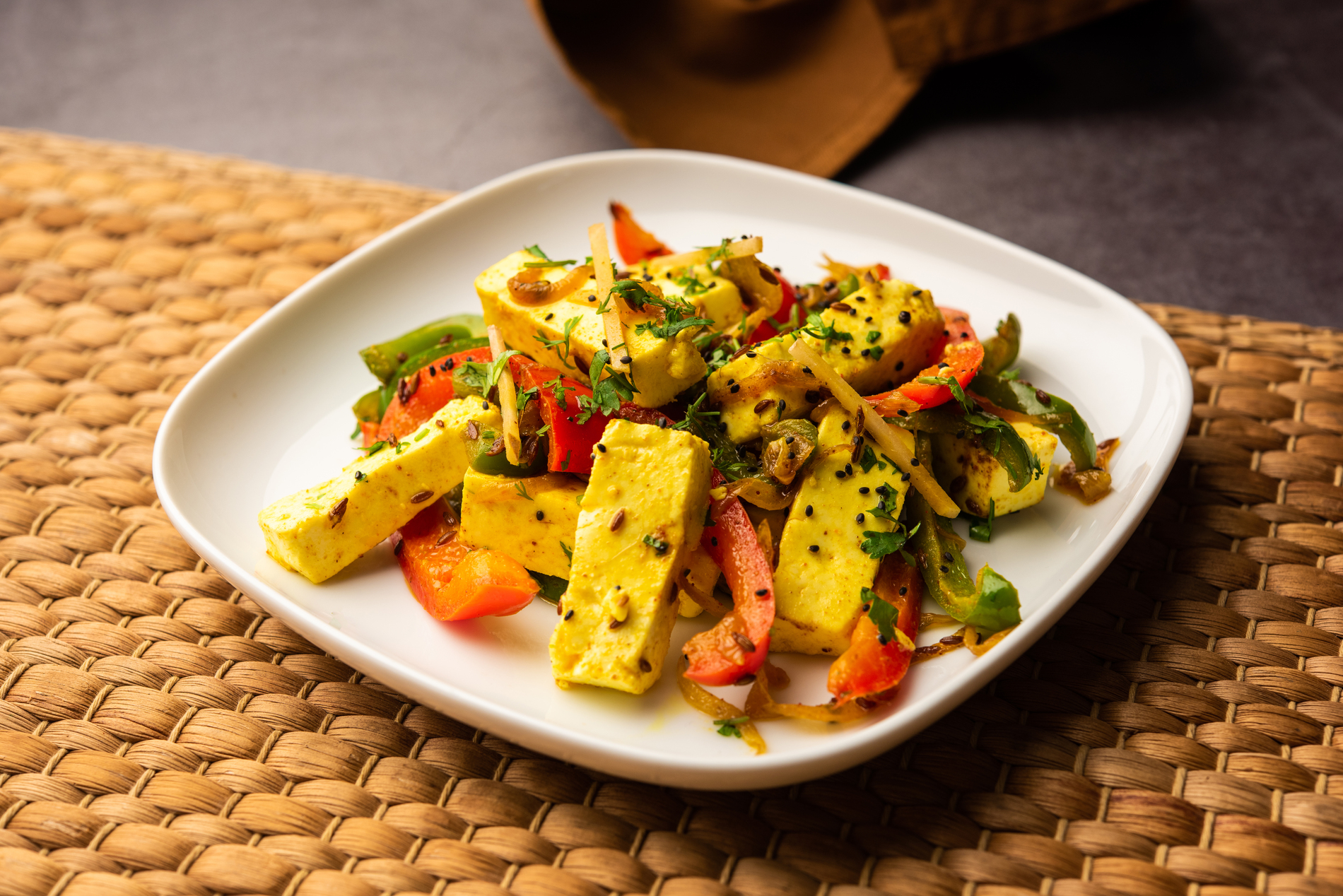 Paneer jalfrezi dish