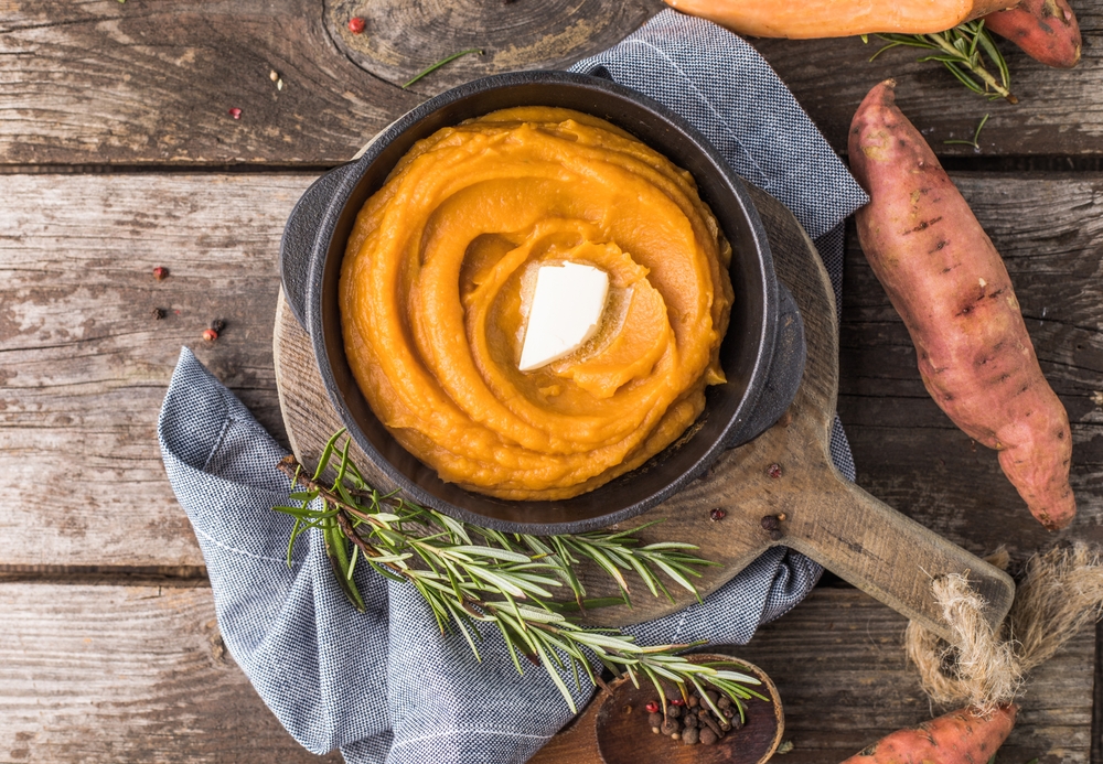Mashed sweet potatoes