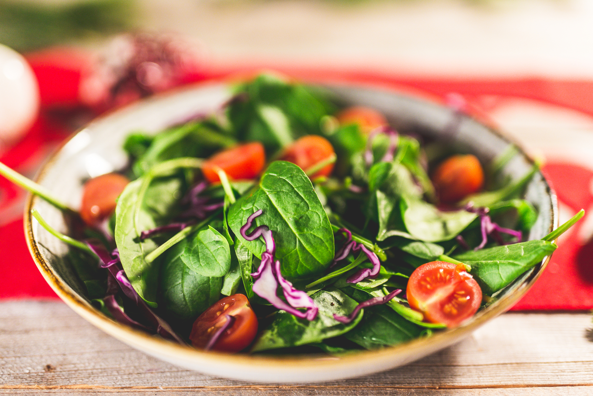 Spinach, kale